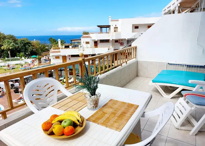 First Line Los Geranios Ocean View Apartment Air Conditioned 50 M From La Pinta Beach