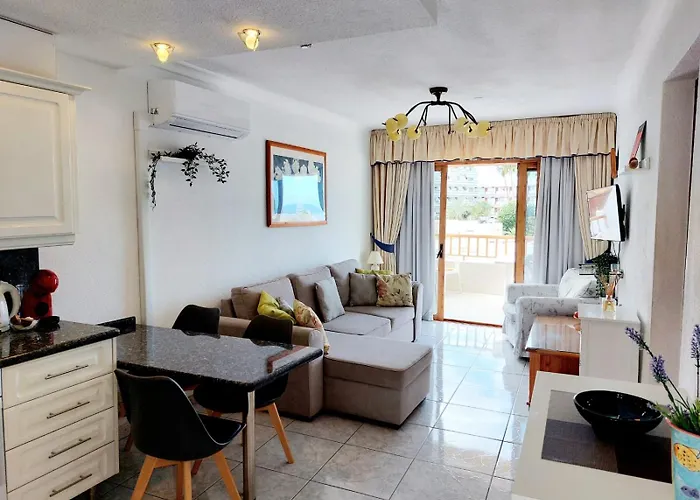 First Line Los Geranios Ocean View Apartment Air Conditioned 50 M From La Pinta Beach
